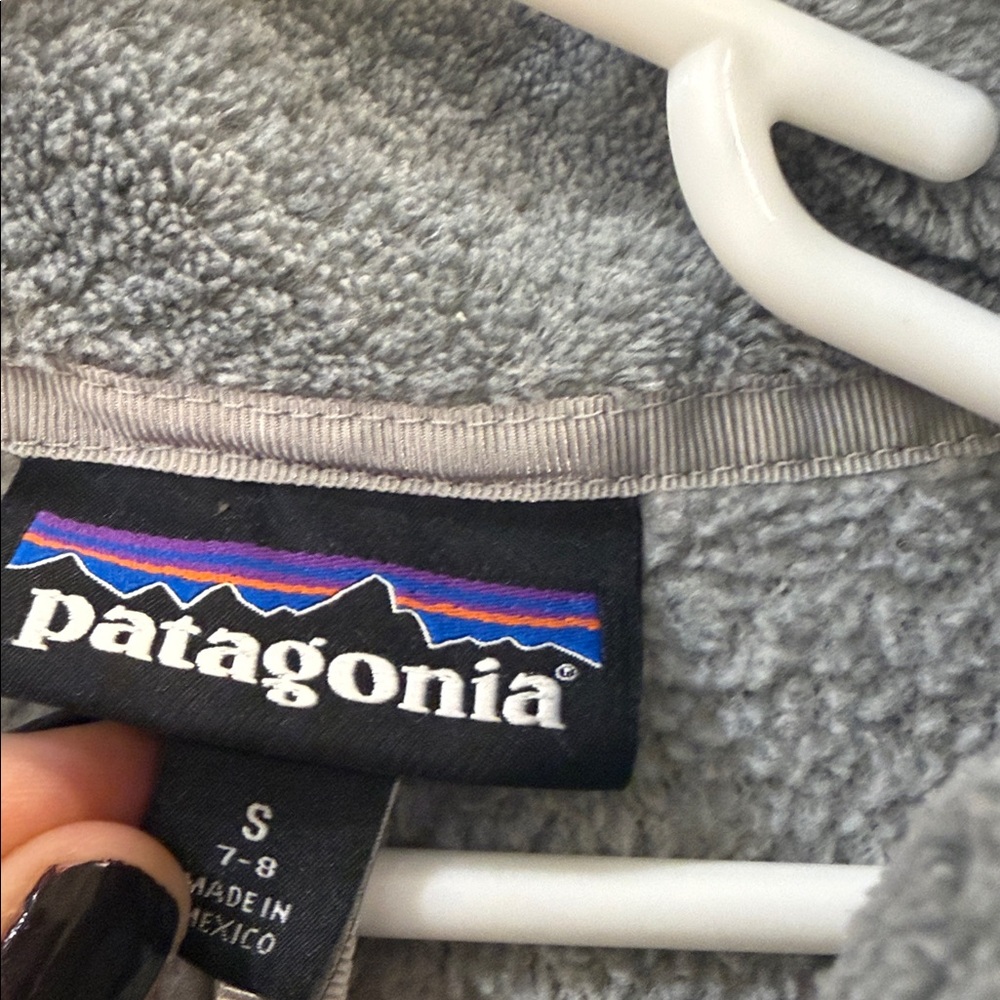 PATAGONIA RE-TOOL SNAP-T PULLOVER FLEECE GIRLS SIZE S 7-8 - Picture 2 of 3